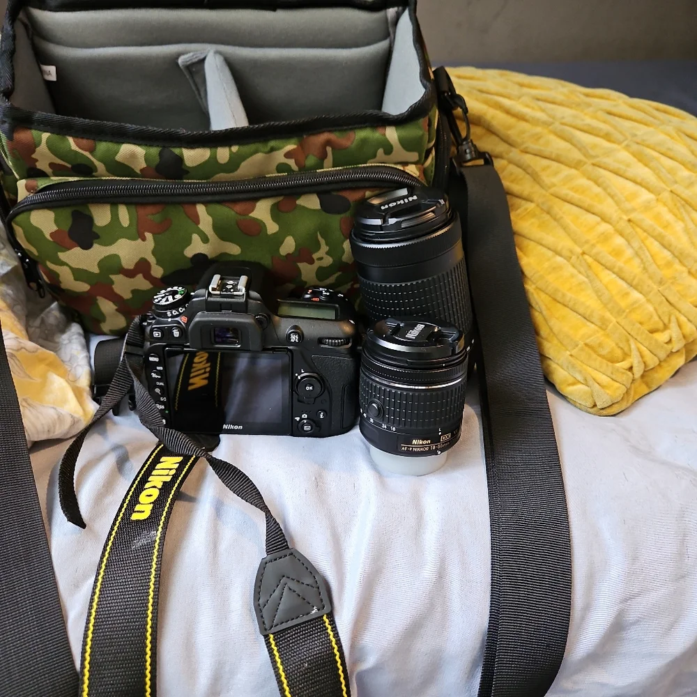 Nikon D7500 with 2 lenses and all accessories